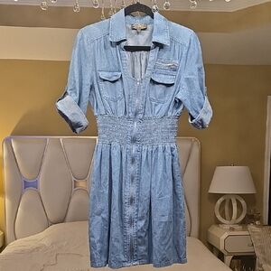 Stylish Blue Denim Mini Dress